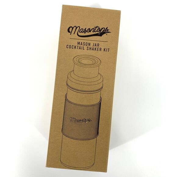 MASONTOPS MASON JAR COCKTAIL SHAKER KIT NEW IN BOX **READ** - Picture 2 of 8